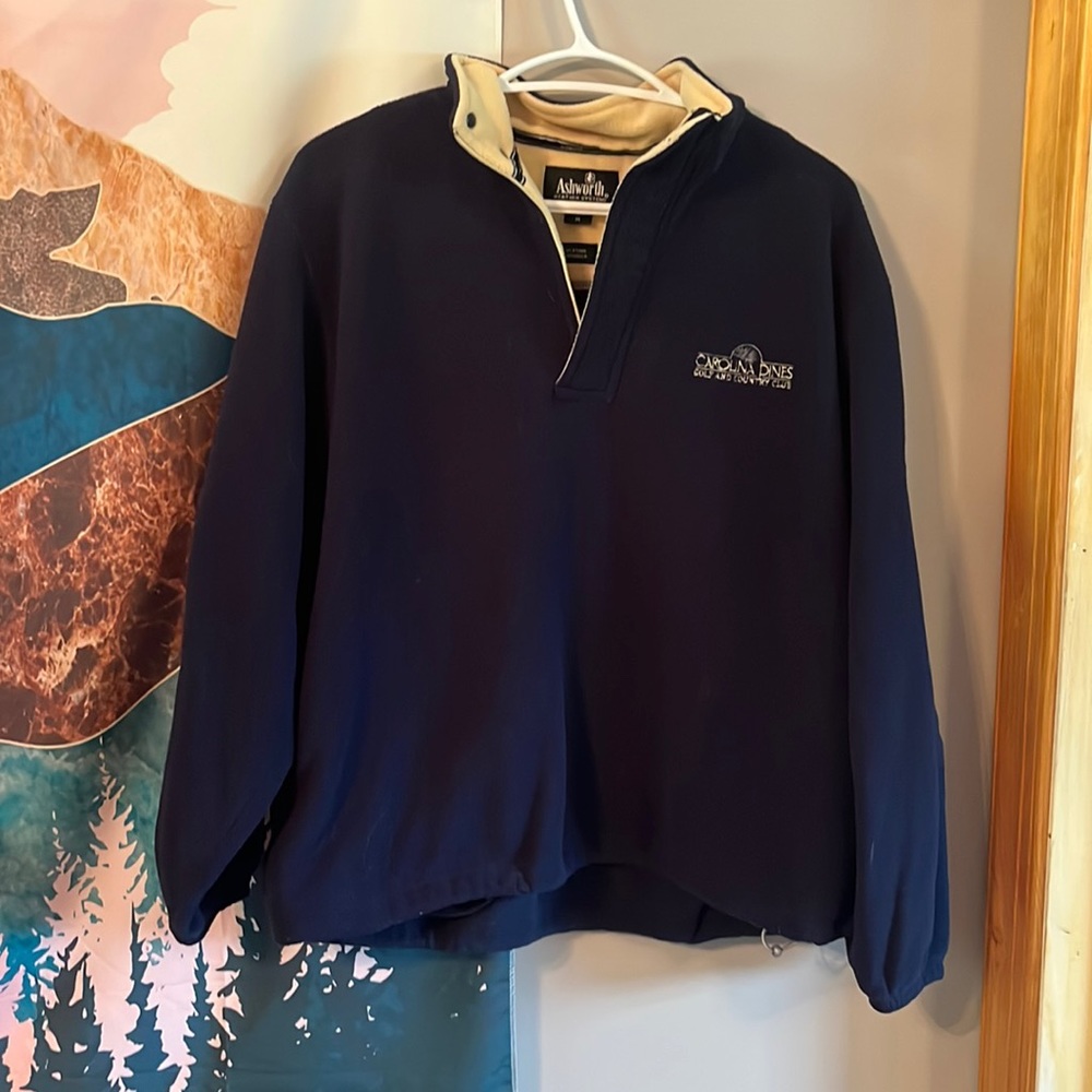Women’s Navy Blue “Carolina Pines” Ashworth Sherpa Half-Zip